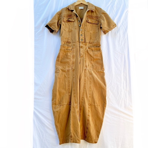FREE PEOPLE | WE THE FREE MAXIE WASHED COVERALL IN CATHAY SPICE SIZE 2 - Picture 4 of 9